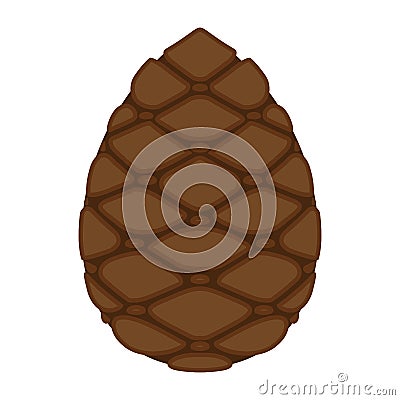 Pinecone icon. A branch of pine from coniferous forests. Vector Illustration