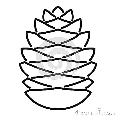 Pinecone icon, outline style Vector Illustration