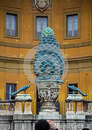 Pinecone at the Vatican museum courtyard Editorial Stock Photo