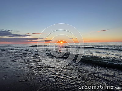 Pinery Provincial Park - Lake Huron sunset Stock Photo