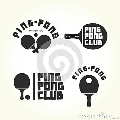 Ping-pong club vector logotypes Vector Illustration