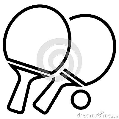 Ping pong icon on white background Vector Illustration