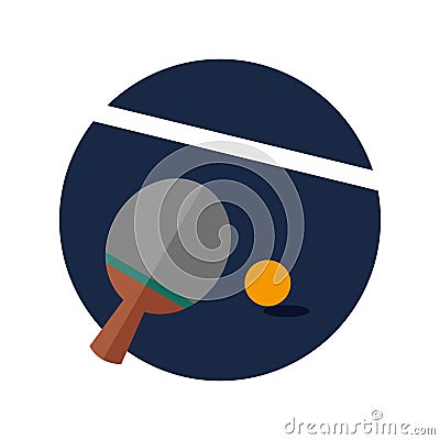 Ping Pong Table Tennis Emblem Sport Vector Illustration Graphic Vector Illustration