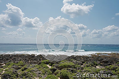 Beautiful scenic view from The Southernmost Point of Taiwan at Kenting National Park in Hengchun Township, Pingtung County, Taiw Stock Photo