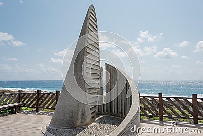 The Southernmost Point of Taiwan at Kenting National Park. a famous tourist spot in Hengchun Township, Pingtung County, Taiwan Editorial Stock Photo