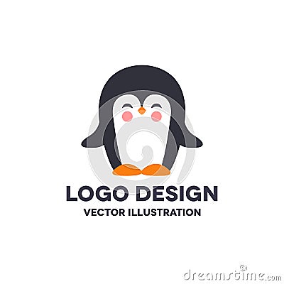 Pinguin vector icon Cartoon Illustration