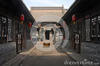 Pingyao in Shanxi Province, China: The Rishengchang Museum in Pingyao Editorial Stock Photo