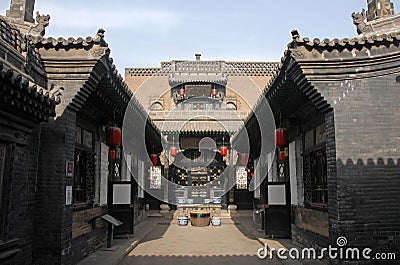 Pingyao in Shanxi Province, China: The Rishengchang Museum in Pingyao Editorial Stock Photo