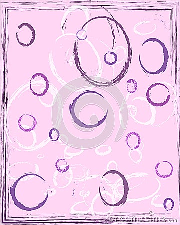 Pink abstract background with rings Vector Illustration