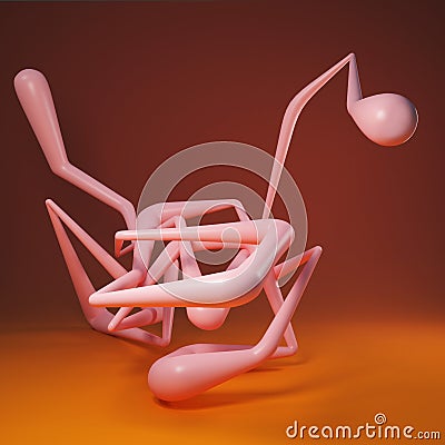 Pink abstract lines Stock Photo