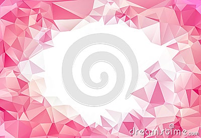 Pink abstract polygon pattern background Stock Photo