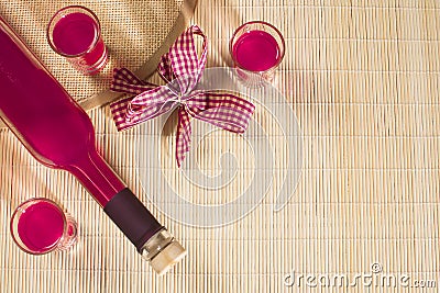 Pink alcoholic drink Stock Photo