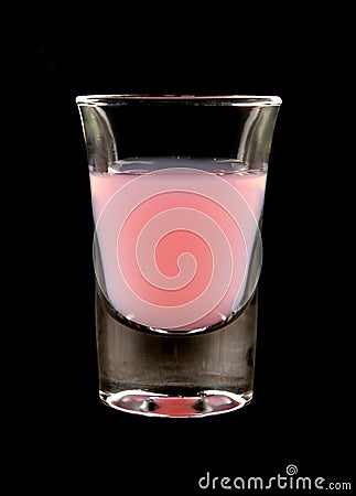 Pink alcoholic shot Stock Photo