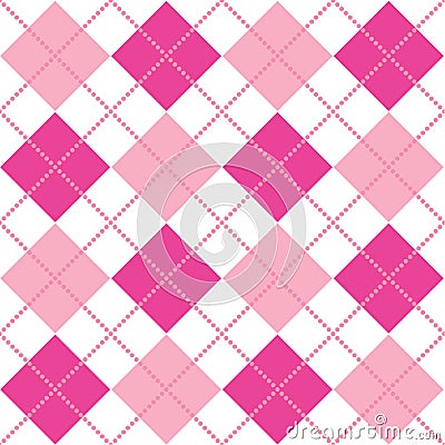 Pink Argyle Vector Illustration