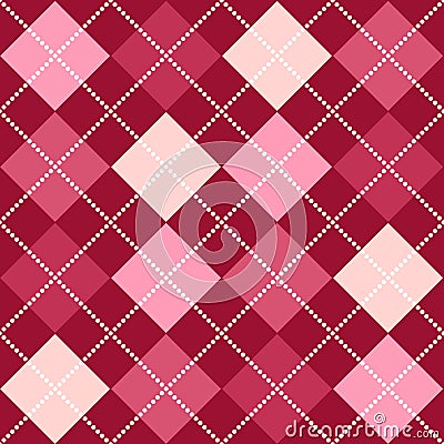 Pink Argyle Pattern Vector Illustration