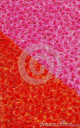 Pink artificial rose Stock Photo