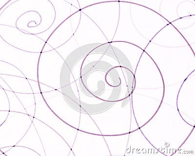 Pink Artistic Pencil Painting. White Random Line Stock Photo