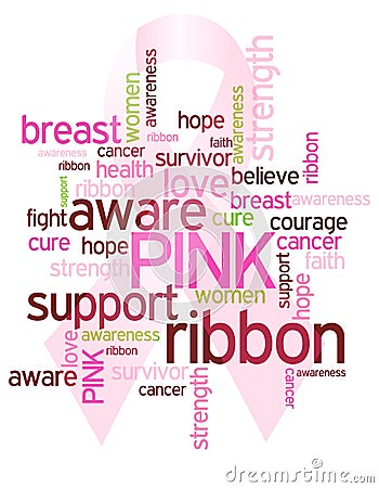 Pink awareness ribbon Stock Photo