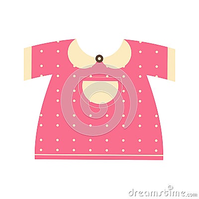 Dress pink Dress for Girls. Isolated Wardrobe element. Stock Photo