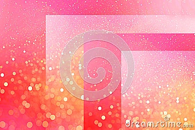 Bright pink background of cubes and lines with bokeh effect defocused sparkles for holidays Stock Photo