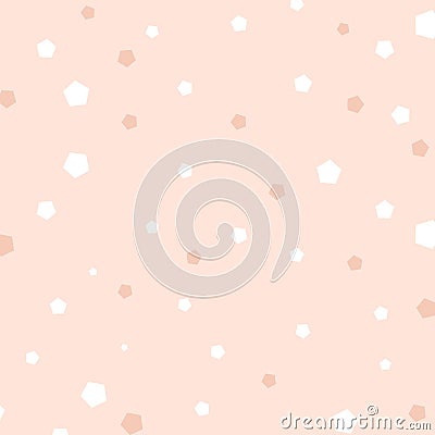 Pink background,colorful pentagon on pink background Stock Photo