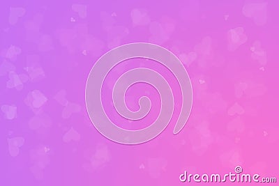 Pink background with flying transparent hearts. Unobtrusive light background abstraction is great for wallpaper or postcards Stock Photo