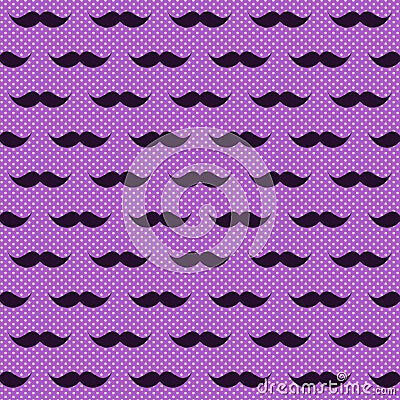 Mustache pink background seamless pattern Stock Photo