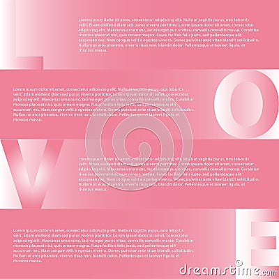 Pink background with transparent hearts and stars, illustration.Infogr aphic design on the grey background. Eps 10 vector file. Vector Illustration