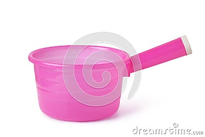 pink bailer Stock Photo