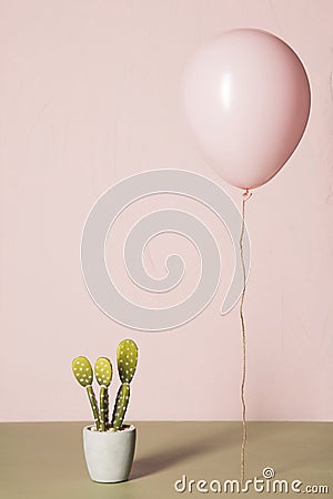 pink balloon cactus. High quality photo Stock Photo
