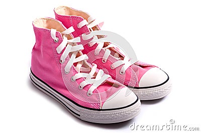 Pink Basketball Shoes Stock Photo