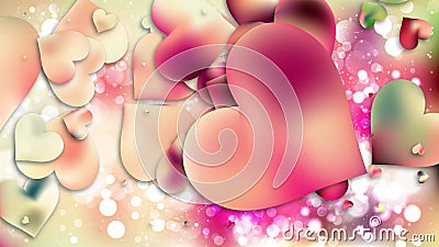 Pink and Beige Valentine Background Vector Graphic Stock Photo