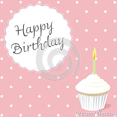 Pink birthday card Stock Photo