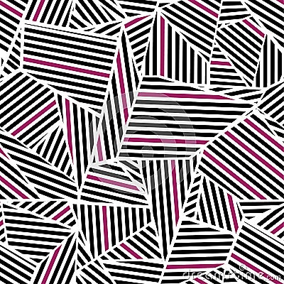 Pink In Black Pattern Vector Illustration