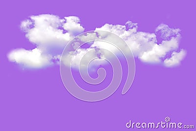 Pink belly, white clouds floating with clipping path Stock Photo