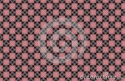 Pink Blue Diamonds Squares Geometric Abstract Pattern Stock Photo