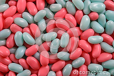 Pink and blue jelly beans Stock Photo