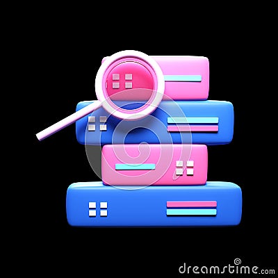 Pink And Blue Searching Code Algorithmplan On Black Stock Photo