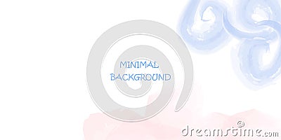 Pink and blue watercolor background. Vector Illustration