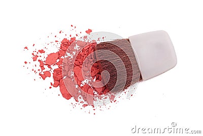 Pink blush and brush Stock Photo