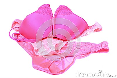 Pink bra and panty Stock Photo