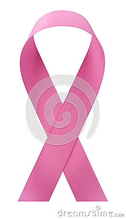 Pink breast cancer awareness ribbon Stock Photo