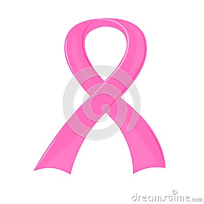 Pink Breast Cancer Awareness Ribbon Stock Photo