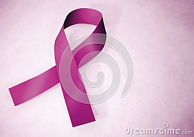 Pink breast cancer awareness ribbon Stock Photo