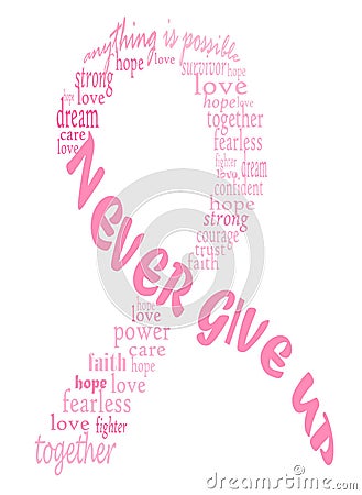 Pink breast cancer ribbon Vector Illustration