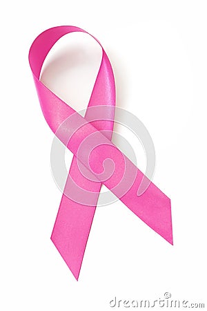 Pink Breast Cancer Ribbon Stock Photo