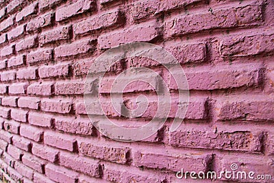 Pink brick wall Stock Photo