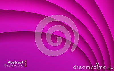 Pink bright color wavy background. Business card modern pattern. Paper curve violet shadow texture. Vector. Vector Illustration