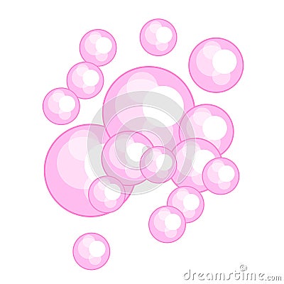 Pink bubble gum vector illustration. Vector Illustration