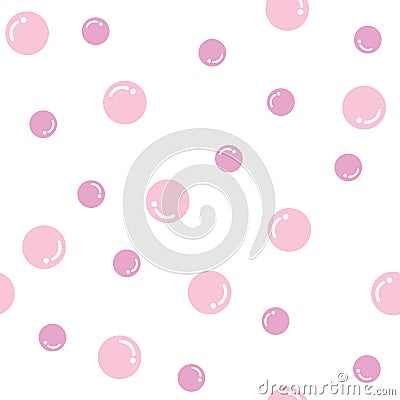 Pink bubbles Vector Illustration